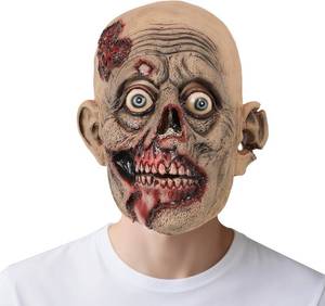 lot 5791 image: Old Man Mask Halloween Zombie Mask Scary Old Man Ventilation Holes Masquerade for Party Pranks Carnivals Halloween Cosplay