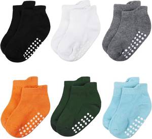 lot 5802 image: Baby and Toddler Socks,Soft Cotton Non-Slip Ankle Socks for New Born,Boys and Girls