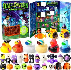 lot 5836 image: JOYIN Halloween Mochi Squishy Toys and Rubber Duck Surprise Toy Set, Holiday CountDown to Halloween, Advent Calendar Toys for Kids Party Favor Supply, Trick or Treating