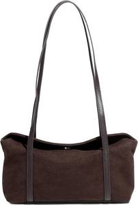 lot 5841 image: Womens Faux Suede Slouchy East West Le Teckel Hobo Tote Shoulder Bag