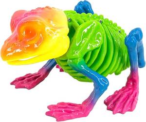 lot 5869 image: Seasons 3 Rainbow Frog Halloween Decoration for Crazy Bonez Animal Skeleton Line
