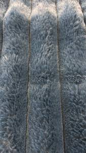lot 2067 image: Members Mark Faux Fur Comforter. Size FullQueen. Color Blue.