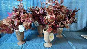 lot 2085 image: Two Pairs of 22 Threshold Faux Arrangements.