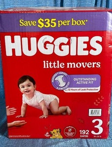 Huggies Little Movers Size 3 Diapers - 192 Count Box