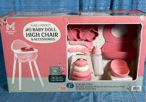 lot 3007 image: Members Mark Baby Doll High Chair and Accessories Set