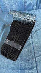 lot 3014 image: Black Velvet Suit Hangers - Set of 25