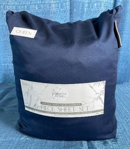 lot 3015 image: Harmony Home Queen Bamboo Sheet Set