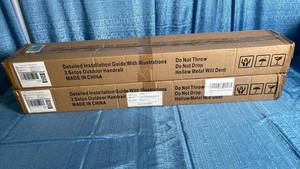 lot 3043 image: Hillmaster 2 Step Handrail for Porch Decking, 2 PACK