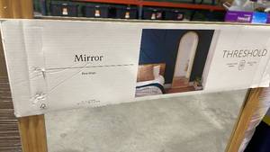lot 3047 image: Threshold Pine Finish Floor Mirror