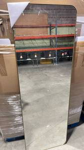 lot 3048 image: Large Wall Mirror with Gold Trim