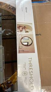 lot 3055 image: Threshold Round Decorative Wall Mirror