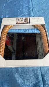 lot 3061 image: Threshold Studio McGee Textured Wood Mirror 14x16