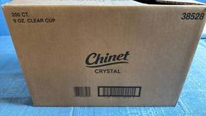 lot 8027 image: Chinet Crystal Clear 9oz Cups - 200 Count Box