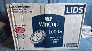 lot 8069 image: WinCup L32S Translucent Plastic Lids - 1000 Count