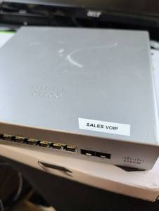 lot 3342 image: Cisco Meraki MS120-8FP Gigabit Network Switch- needs power cord