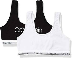 lot 8505 image: Calvin Klein Girls Modern Cotton Bralette 2-Pack SIZE XL
