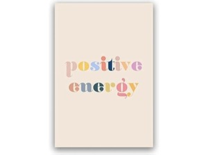 lot 8529 image: Positive Energy Motivation Quote Modern Minimalist Poster Inspirational Dorm Wall Art Canvas Painting Picture Home Room Decor Unframed