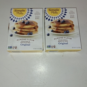 lot 8530 image: 2 BOXES Simple Mills Gluten Free Pancake & Waffle Almond Flour Mix - 10.7oz