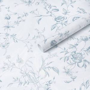 lot 8613 image: 12 ROLLS Heroad Blue Leaf Wallpaper Peel and Stick Floral Vintage Stick on Wall Paper French Textured Contact Paper for Cabinet Removable Self Adhesive Wallpaper Vinyl Roll Shelf Deco, 17.3x78.7in