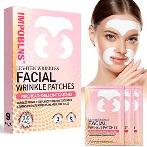 lot 8637 image: Smile Line Patches and Forehead Wrinkle Patches - Overnight Facial Wrinkle Treatment - Lifts Frown Lines and Smile Lines with Collagen, Aloe, Lavender & Hyaluronic Acid for Women - 9 Pcs