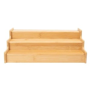 lot 8644 image: Better Homes & Gardens, Bamboo Organizers Expandable Spice Rack, 3-Tier, 12.91-22.4x7.67x4.4 in