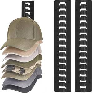 lot 8645 image: Mkono Hat Organizer for Baseball Caps, 2 Packs Hat Rack for Wall Hold Up to 15 Hats, Hat Holder On Wall Ball caps Storage Organizer Display for Door Closet, Entryroom, Laundry Cap Organization