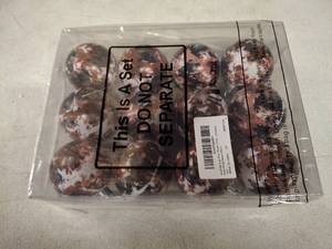 lot 8651 image: Cow Print Plastic Christmas Ornaments
