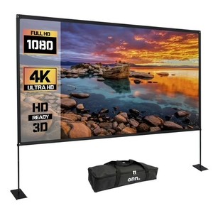 lot 8718 image: onn. 120 Portable IndoorOutdoor 169 Projection Screen with Stand