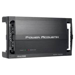 lot 8739 image: Power Acoustik RZR4-1500D 4-Channel Amplifier, Class D Full Range Amp, 1500W Max with SMT Circuitry