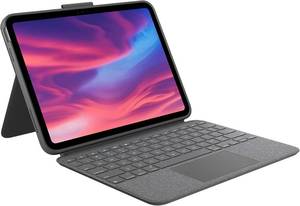 lot 8811 image: Logitech Combo Touch, Detachable iPad Keyboard Case (10th gen and A16) with Large Precision Trackpad, Full-Size Backlit Keyboard, and Smart Connector Technology - Oxford Gray