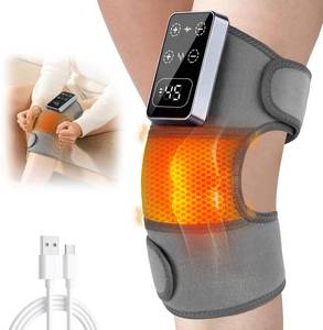 lot 8815 image: YAZHI Cordless Knee Massager for Pain Relief   Electric Heated Knee Brace, 5 Heat Levels & 3 Massage Modes, Gifts for Men and Women 1pack