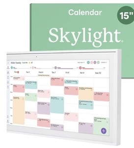 Skylight 15 inch All-in-One Touchscreen Family Calendar and Chore Chart Wall Calendar, White