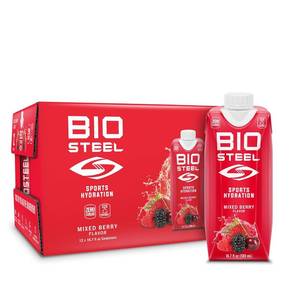 lot 8833 image: BioSteel Sports Drink, Great Tasting Hydration with 5 Essential Electrolytes, Mixed Berry Flavor, 16.7 Fluid Ounces, 12-Pack