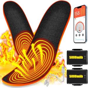 lot 8851 image: Heated Insoles for Men & Women with Remote Control, Heated Insoles Rechargeable, Electric Foot Warmers for Hiking, Skiing, Camping, Hunting, Outdoor Work