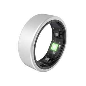 lot 8857 image: QALO QRNT Smart Ring, Size 08, SleepHeart RateMovement Tracker, Matte Silver, Unisex - Retail $159.95