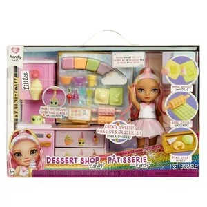 lot 8911 image: Rainbow High Littles Dessert Shop Playset  Small Doll (Pink 5.5 ), Make Ice Cream, Sweets, Kids 4