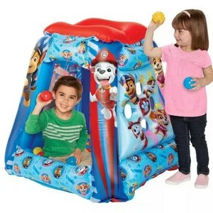 lot 5580 image: Paw Patrol Preschool Indoor Inflatable Ball Pit Playland Includes 20 Soft Flex Balls Child 2 Years Blue