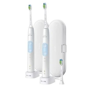 lot 5591 image: Philips Sonicare Optimal Clean Rechargeable Toothbrush, 2 Pack