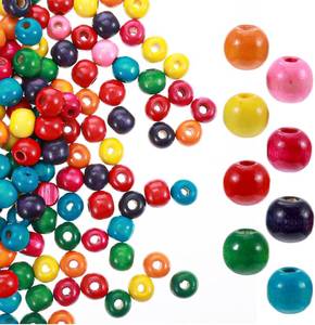 lot 5627 image: 200PCS Wooden Beads for Crafts, Vintage Round Natural Wood Hair Beads Bulk, Craft Bead with Holes Clay Bead for Braids for Hair Crafts Jewelry Making Garland (Mix, 12mm)