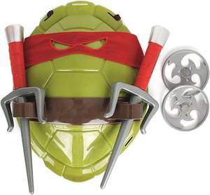 lot 5647 image: Turtle Shell for Kids Cosplay Halloween Cartoon Ninja Costume Party, Super Hero Cosplay Costume (Red)
