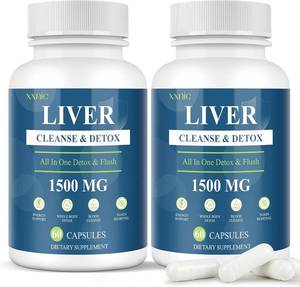 lot 5699 image: xxnic 120 Capsules (60Caps  2) Liver Cleanse and Detox & Repair, 1500 MG Liver Detox Cleanse Supplement, Natural Herbal Formula for Liver Health, Fast Toxins Removal