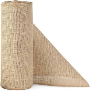 lot 5723 image: Burlap Table Runners- 12inx10yards- Burlap Cloth Roll Used for Dining Runners, Crafts, Dresser Cover & Sackcloth - Natural Jute Runner Suitable for Event Decor, Thanksgiving Table & Weddings