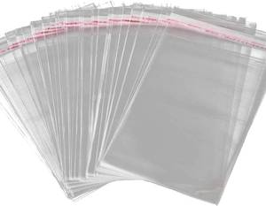 lot 5724 image: Handmd 200 Pcs Clear Resealable Cellophane Bags,Self Adhesive Sealing OPP Plastic Food Treat Cello Bags Great for Small Cookie,Candy, jewelry, Gift Wrapping (6x9)