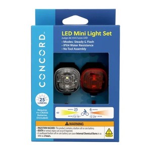 lot 5525 image: Concord LED Bicycle Light Set, Black