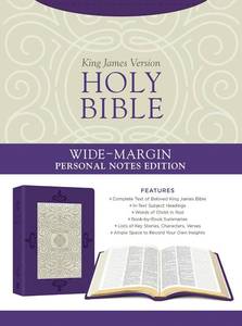 lot 12525 image: Holy Bible Wide-Margin Personal Notes Edition Lavender Plume