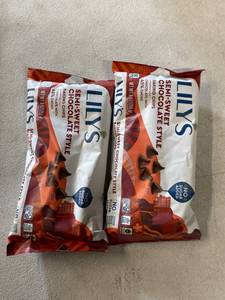 lot 12527 image: 2 Bags Lilys Semi-Sweet Chocolate Baking Chips -9oz