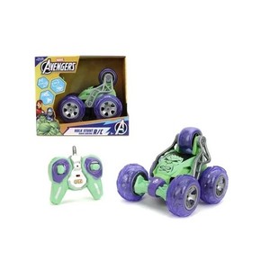 lot 6124 image: Jada Marvel Hulk Stunt RC Car with 5-Wheel Drift and Turbo USB