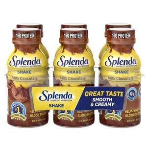lot 12104 image: SPLENDA Diabetes Care Shakes - Meal Replacement Shake, 8 Fluid Ounces Per Bottle (Milk Chocolate, 6 Pack)