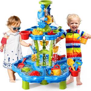 3 in 1 Water Table for Toddlers 3-5 4-8, Summer Outdoor Beach Outside Backyard Activity Sensory Kids Sand and Water Table, Birthday Party Gifts for Kids Boys and Girls Ages 3 4 5 6 7 8