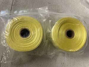 lot 12154 image: Lot of 2 1-12 Inch 30 Yards Rice Yellow Solid Satin Ribbon for Gift Wrapping,Craft Floral Bouquets,Wedding Party,Timeless Flower,Decoration Floral Hair,Balloons